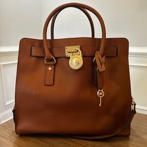 Michael Kors Brown Leather Tote Bag